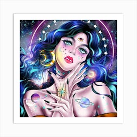 Astrology Girl Art Print