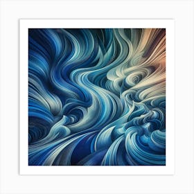 Abstract Wave Painting 4 Art Print