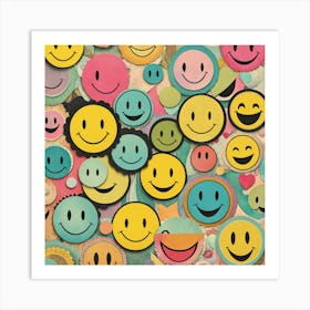 Smiley Faces Art Print