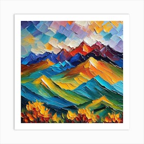 Abstract Mountain Landscape 2 Art Print