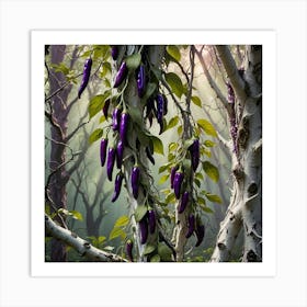 Purple Peppers Art Print