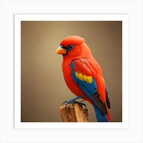 Bird Perched On A Branch 1 Art Print