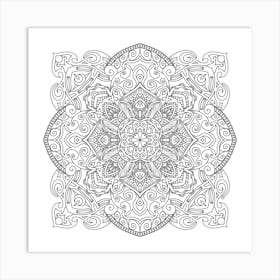 Jumping Whales Coloring Page Mandala Art Print