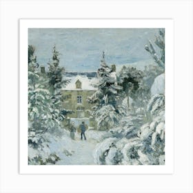 Claude Monet In The Snow 3 Art Print