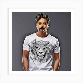 Lion T-Shirt Art Print