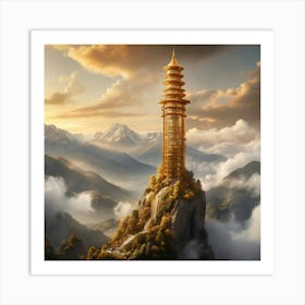 Golden Pagoda. Art Print