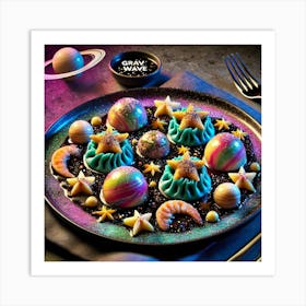 A Futuristic Dish Called Galactic Dumplings, With Art Print