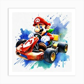 Mario Kart racing  Art Print