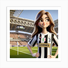 Juventus Girl 1 Art Print