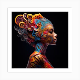 Abstract Portrait Of A Woman Art Print