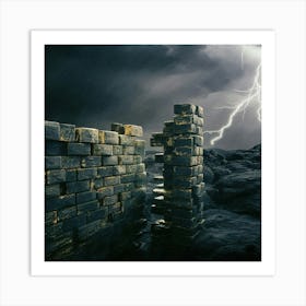 Bleak lightening  Art Print