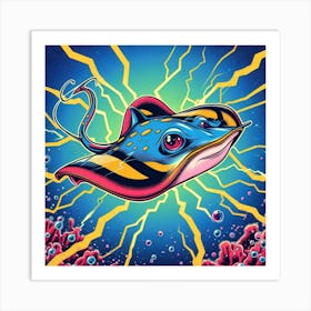 Electric Stingray, Pop Art 5 Art Print