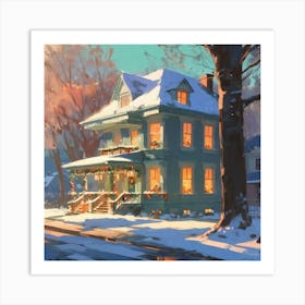 Christmas House 20 Art Print