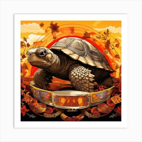 Turtle In The Sun Art Print