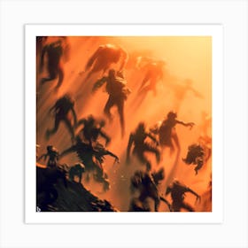 Zombies In The Sun Art Print