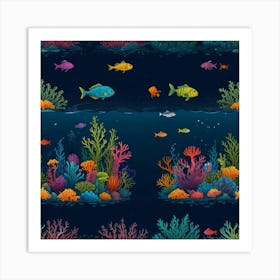 Default Create Unique Design Of Under Ocean 0 Art Print