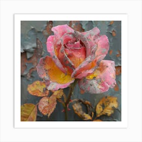 Rose On The Wall 1 Art Print