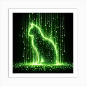 Glowing cat 3 Art Print