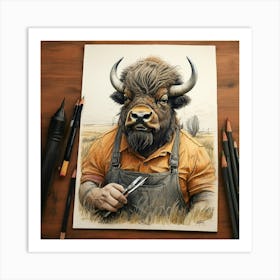 Bison 17 Art Print