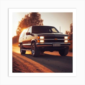 Sunset Chevrolet Suburban Poster