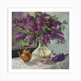 Lilac On The Window Art Print