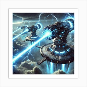 Ion Cannons Long Range Firepower Art Print