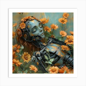 Robot Girl Art Print