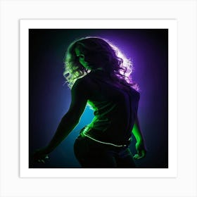 Glow In The Dark 6 Art Print