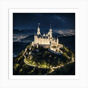 Castle At Night 1 Art Print