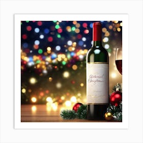 Christmas Wine 6 Art Print