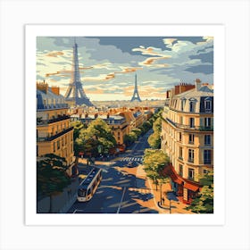 Paris Skyline 1 Art Print