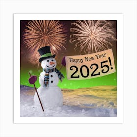 A Photo Of A Snowman With A Top Hat And No1eq9u9qaizo1vnqfqzhq 1hdecdejqoi63t Ymhykja Art Print