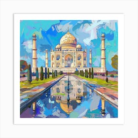 A Taj Mahal In Agra Expressive Strokes Illustrat 1719953822 2 Art Print