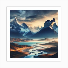 Chilean Landscape Art Print