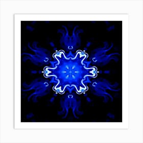 Blue Snowflake Art Print