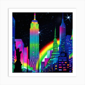 Rainbow City Art Print