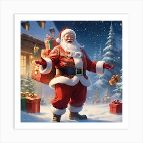 Albedobase Xl A Vibrant And Dynamic Portrayal Of Santa Claus B 3 (6) Art Print