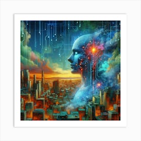 Futuristic Cityscape 4 Art Print