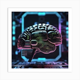 Futuristic Brain 17 Art Print