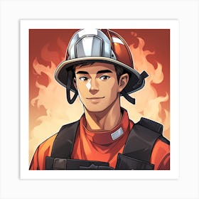 Firefighter 1 Art Print