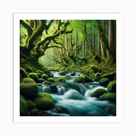 Mossy Forest 14 Art Print