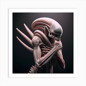 Alien Portrait Pink 9 Art Print