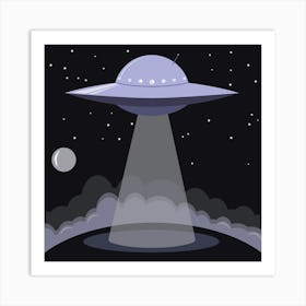 Alien Spaceship Art Print