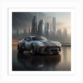 Supercharged Street Car 2035ad Art Print