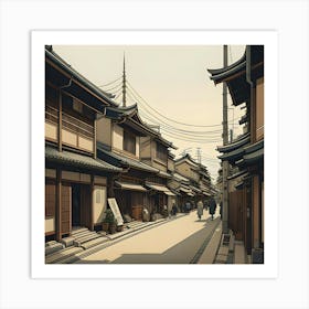 Kyoto Homes Art Print