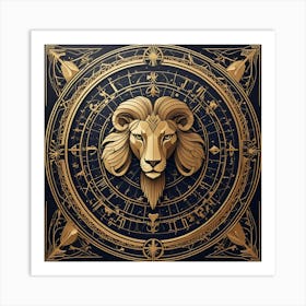 Zodiac Lion Art Print