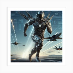 Futuristic Man Running 24 Art Print