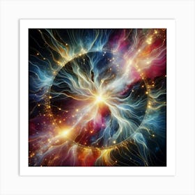 Radiant Mysterious Marble Light: Multicolor marble 8 Art Print