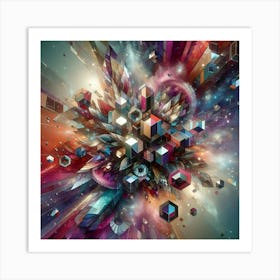 Abstract Cubes 1 Art Print