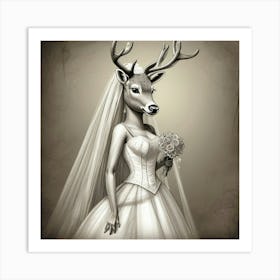 Deer Bride 9 Art Print